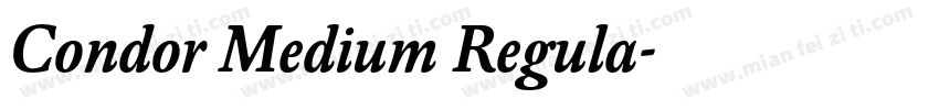 Condor Medium Regula字体转换